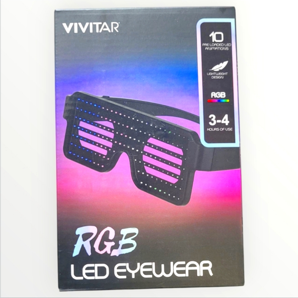 Vivitar RGB LED Eyewear Party Glasses